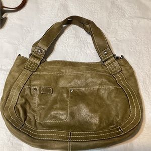 Fossil Olive green leather handbag
